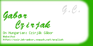 gabor czirjak business card